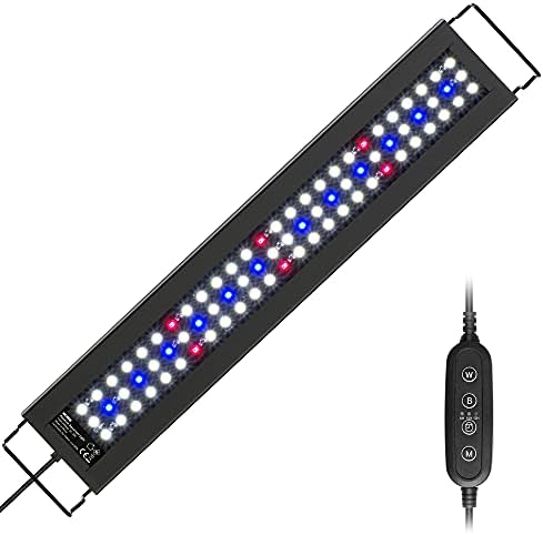 NICREW Full Spectrum Planted LED Aquarium Light, with Timer, for Freshwater Fish Tank, 18-24 Inch, 14 Watts