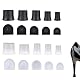BOXOB 20 Stück High Heel Schutzkappen, 5 Größen Stopper und Reparaturkappe für High Heels Rutschfeste Fersenkappen für Outdoor Aktivitäten Feuchtgebiete Gras Kies (Schwarz, Transparent)