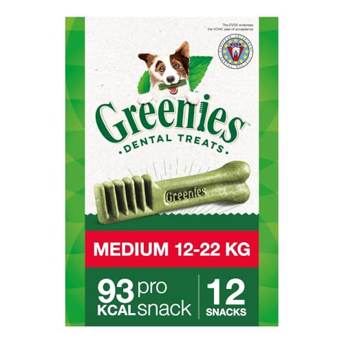 Greenies Dental Treats Original Medium – Zahnpflegesnacks für mittelgroße Hunde von 12-22 kg – Hundeleckerli zur täglichen Zahnreinigung – 1 x 340 g