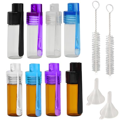 GLDonee 8 PCS Mini Seasoning Jar With Spoon, Portable Spice Packaging Set, Essential Seasoning Storage Box For Outdoor Camping Trips, Small Bottle Packagig Set