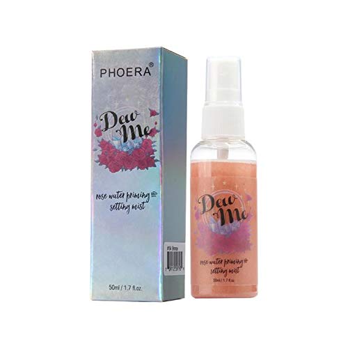AQUAPURITY - PHOERA Dew Me Rose Water Priming and Setting Mist Spray Hidratante e Hidratante Botánicos Hacer efecto resaltador, Minimizador de poros Tóner facial Libre de crueldad (BRONZE) Cover