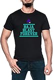 Corte normal Baja 4ever Hombre Negro Camiseta Manga Corta Men\'s Black T-Shirt XS
