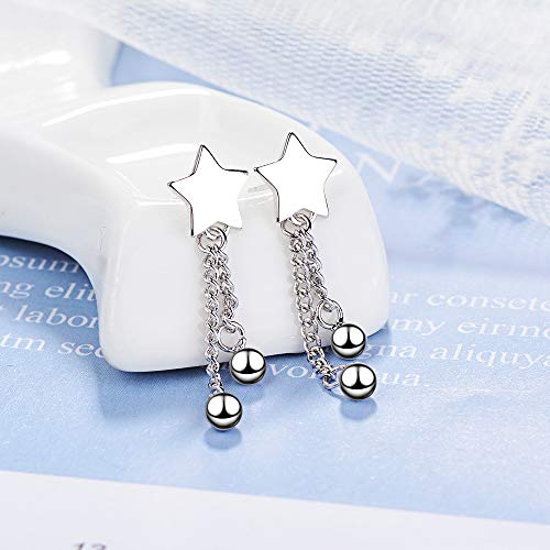Boucles d'oreilles clous perles de glace pour femmes en argent - 4
