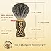 KIKC Hand Crafted Pure Badger Shaving Brush for Wet Shave, Soft Bristle, Art Annual Ring Wood Handle, Best Gift for Bearded Man
