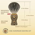 Hand Crafted Pure Badger Shaving Brush for Wet Shave, Soft Bristle, Art Annual Ring Wood Handle, Best Gift for Bearded Man - Image 5
