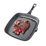 Praktische Bratpfanne: Diese Bratpfanne eignet sich zum Anbraten, Braten, Braten, Grillen, Braten, Backen, Schmoren und Grillen. Passt gut zu Steak, Gemüse, Speck, Auberginen, Knoblauch, Bratwurst, Zucchini und vielem mehr