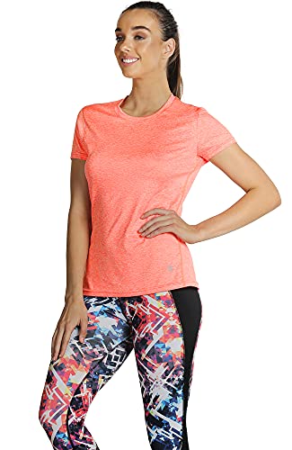 icyzone Femme T-Shirt de Sport à Manches Courtes Sèche Vite Fitness Running Tops, Lot de 3 – Image 5