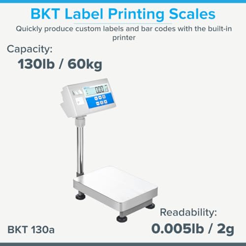 Báscula Adam Equipment BKT 130a con impresora, 130 lb / 60 kg miniatura 3