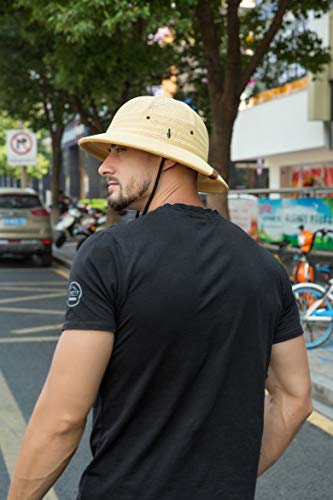 Pith Helmet Costume Party Hat Women Mens Large Size Adjustable Gardening Fhishing Hiking Jungle Explore Natural Khaki Safari Hat #TOP1
