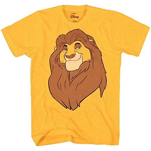 Disney Lion King Mufasa Face Costume T-Shirt Animal Kingdom (Mufasa, Gold, Large)