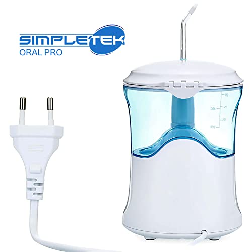 SIMPLETEK - Professionelle elektrische Munddusche mit einstellbarem Wasserstrahl mit 7 austauschbaren Köpfen mit 600 ml Tank – Bild 5