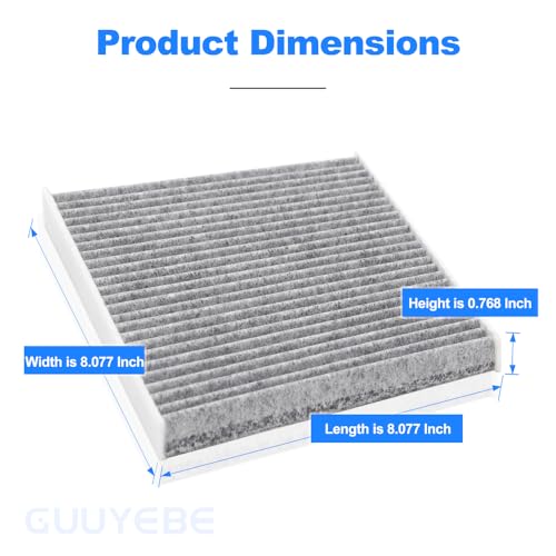 Image of Cabin Air Filter With Activated Carbon,For Toyota 2005-2023 Tacoma,For Dodge 2013-2016 Dart,For Pontiac 2003-2008 VIBE,For CF10374 CP374