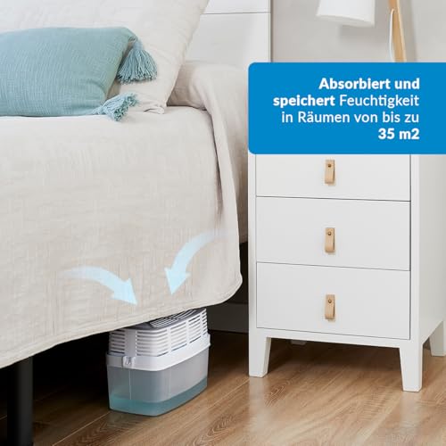 3er- Luftentfeuchter Nachfüllpack 1 kg- Universeller Beutel für Luftentfeuchter- Absorbiert Feuchtigkeit in Räumen bis zu 35 m²- Kompatibel mit 1 kg Premium- und Magnum- Geräten- Humydry-4