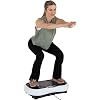 Vibration Plate Exercise Machine - Vibrating Platform with Adjustable Speed and 3 Strength Modes - Workout Equipment by Wakeman,Black/White
