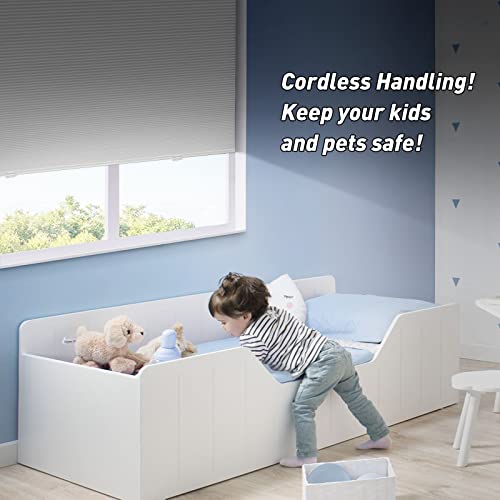 Pasoun Custom Size Top Down Bottom Up Cellular Shades Blackout Cordless Up Down Honeycomb Window Blinds & Shades Insulating Shades For Home Living Room Bedroom Kitchen Nursery Office(Brown) #TOP2