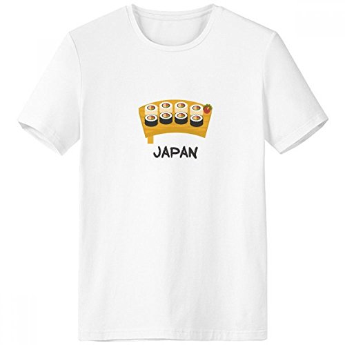 T-shirt blanc ras du cou imprimé sushi anti-irritation sans étiquette homme grande taille