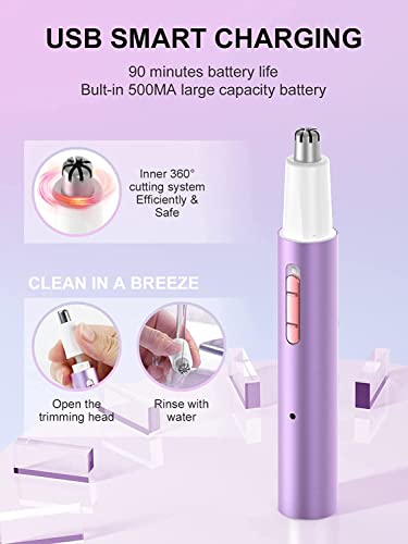 Nasenhaartrimmer Nasenhaarschneider Ohrhaartrimmer, 2 in 1 Professioneller , Präzisions Frauen...