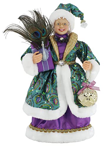 Windy Hill Collection 16" Inch Standing Stunning Sequin Mrs. Claus