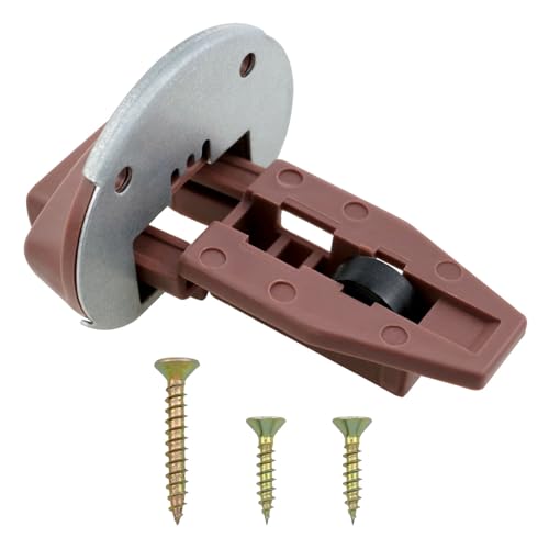 Dsjnf Compatible Replacement Drawer Track Slider Kit Drawer Slide Center Track Replacement Kit with Metal Liner and Roller 1PCS (1.90 x1.09 x0.69 inch)
