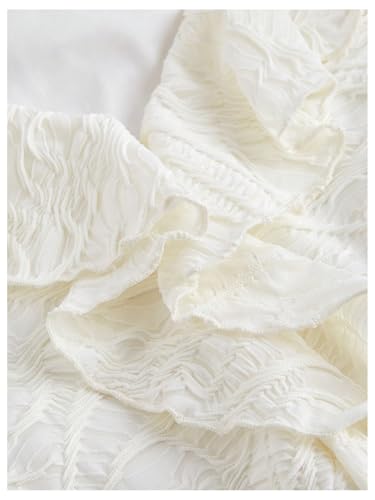 Floerns Women's Y2K Asymmetrical Ruffle Concert Top V Neck Sleeveless Textured Going Out Western Crop Tops3