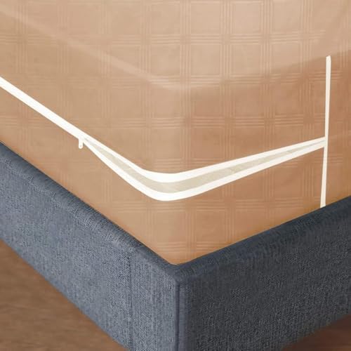 Image of BSB HOME Premium Cotton Mattress Cover /Protector with Zipper Chain|Provides All Around Protection with 360 Encasing |King - 78x72 inches (6.5x5 ft) - Pack of 1 - Cream