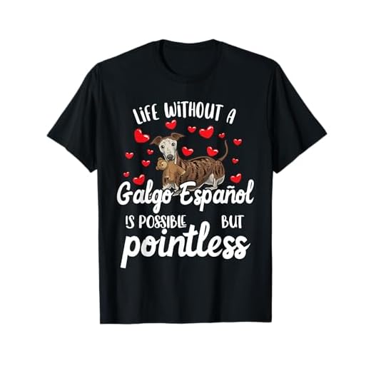 Galgo Español Dog with Plush Toy and Many Hearts T-Shirt