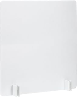 PATIKIL Desk Dividers 24" x 24", 1 Pack Desk Privacy Panel Freestanding Noise Reducing Partition Acoustic Panel with 4Pcs Support Feet for Testing Office Home Library, Pure White Style B