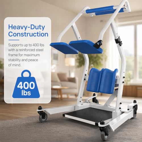 Image of Sit to Stand Lift for Elderly,Patient Transfer Stand Assist Aid,Sit to Stand Patient Lift for Seniors,Aid for Home Care Use,Elderly Lift Assist Transfer Device-Transport Chair Stand Assist, 400l cap