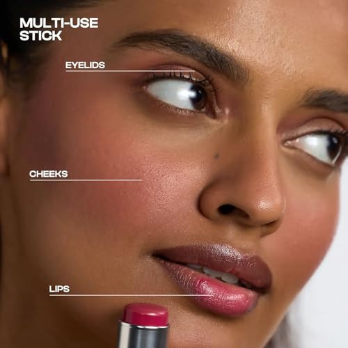 Image of Dream Beauty Nebula Cream Blush - Helix Berry | Berry Pink 3-in-1 Tint for Cheeks, Lips & Eyes | Hand Blendable | Dewy Finish | Lightweight, Buildable Color | 7.5 gm