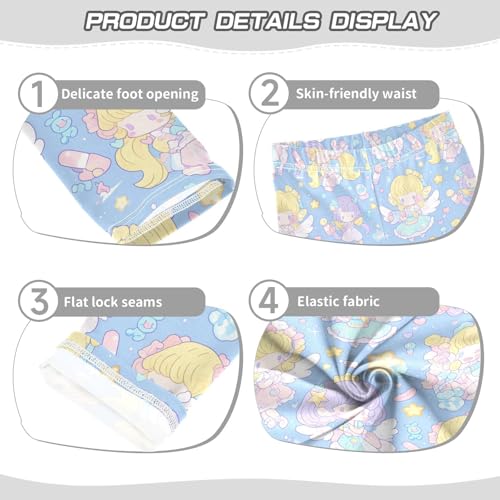 KLL Cute Cute Fairy Toddler Girls Active Leggings Stretchy High Waisted Activewear Exercise3