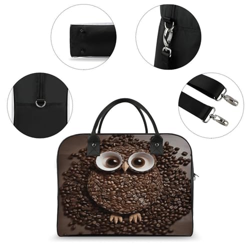 Bolso Tote Búho de Nylon con Correa Ajustable y Cierre miniatura 6