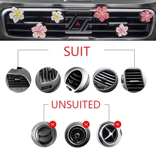 Image of Flower Car Air Fresheners Vent Clips Car Air Conditioning Vents Decorations