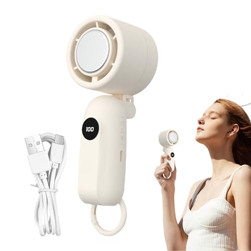 Ventilador De Bolsillo - Portátil Ventilador Personal Compacto Refrescante, Ventilador Recargable | Usb Pantalla Led Silenciosa 3 Velocidades Para Viaje Camping Playa, Exterior