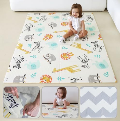 MIKMEL Alfombra de Juegos Bebé Compacta 180x120x0,8 cm – Alfombra...