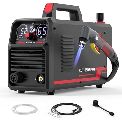 YESWELDER Plasma Cutter 65Amp Non-High Frequency Non-Touch Pilot Arc, Digital Display DC Inverter 110/220V Dual Voltage Blowback Plasma Cutting Machine CUT-65DS PRO Cover