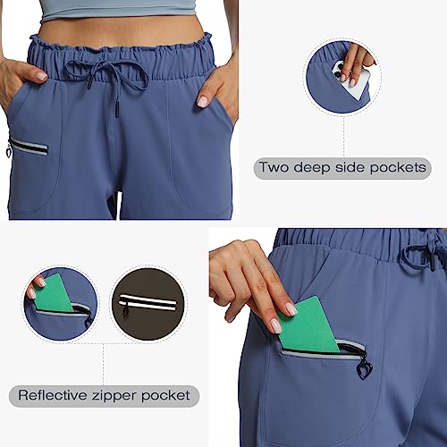 Image of Haowind Joggers for Women with Pockets Elastic Waist Workout Sport Gym Pants Comfy Lounge Yoga Running Pants