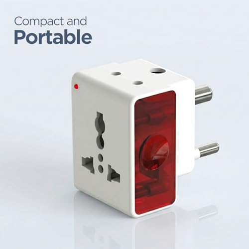Image of UNIGEN 3 Pin Multiplug Travel Adapter with Universal Socket | 2 & 3 Pin Support | 16A Heavy Duty Power Plug for Home, Office & Travel | Compact Portable Travel Adapter