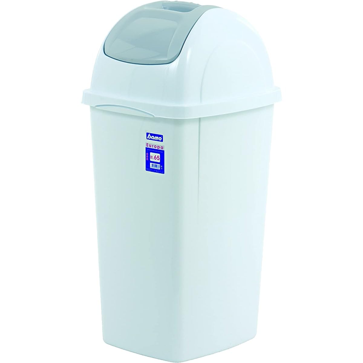 Cubo europeo basculante para basura 65 l blanco (blanco)
