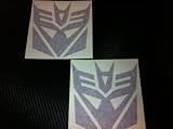 1 Pair of Racing Decal Sticker for Decepticons Transformers (New) Purple Size 5''x4.7''