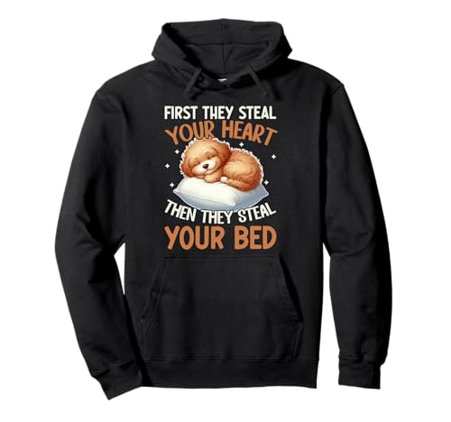 Funny First They Steal Your Heart Then They Steal Your Bed Pullover Hoodie