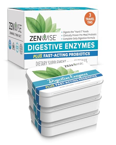 Zenwise Health Digestive Enzymes and Bromelain for Gut Health - Probiotic Multi Enzymes with Prebiotics and Probiotics for Women and Men for Digestive Health and Bloating Relief for Digestion - 45 CT