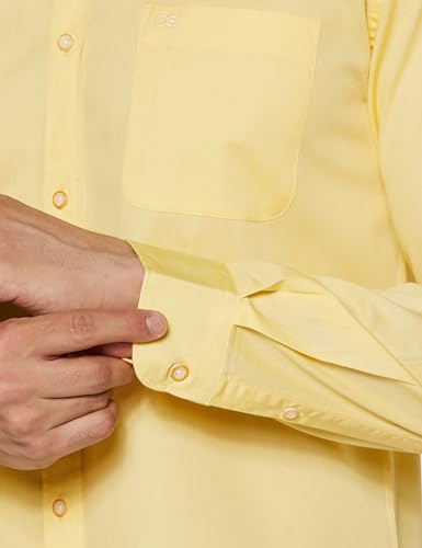 Image of Peter England Men's Slim Fit Full Sleeve Casual Shirt in Twill Weave Cotton