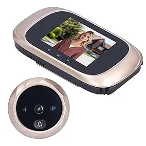 Electric Video Doorbell, Low Power Consumption Digital Door Viewer Doorbell Function 90 Degrees View Angle for Home Use for House Guests((DD1 Gold))