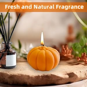 1 pack pumpkin shaped scented candles thanksgiving fall pumpkin soy candle decoration halloween aromatherapy candle for home kitchen table decor halloween party supplies  urban country home decor