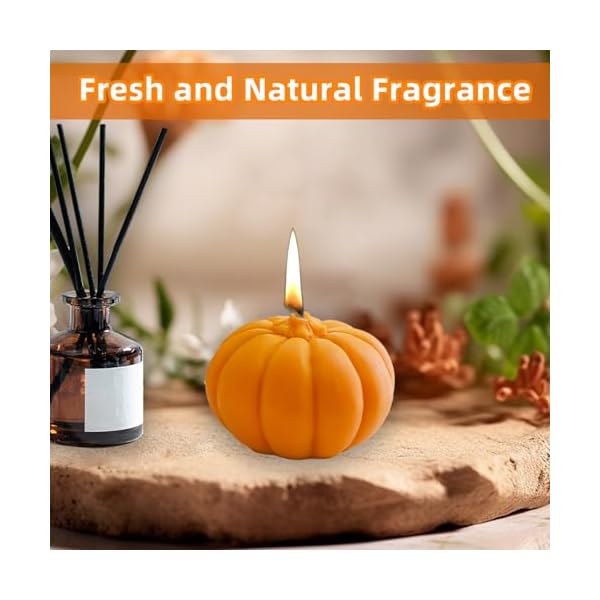 1 pack pumpkin shaped scented candles thanksgiving fall pumpkin soy candle decoration halloween aromatherapy candle for home kitchen table decor halloween party supplies  urban country home decor