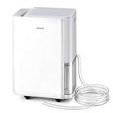 AEOCKY Max 40 Pint/D Dehumidifier with Drain Hose, 2800 Sq.Ft Compressor Dehumidifier for Home, Bathroom, Bedroom, Basement, 0.5 Gallon Water Tank Capacity, Intelligent Humidistat, Quiet