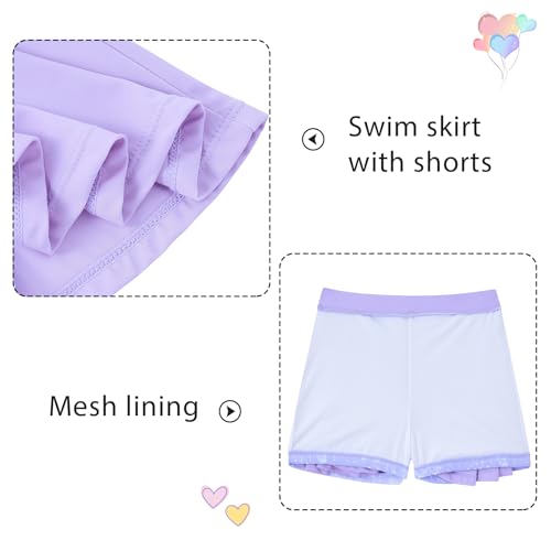 Image of Girls Tankini Swimsuit Mermaid Bathing Suits Criss-Cross Strap Adjustable Summer Beach Two Piece Swimwear Size 4-12