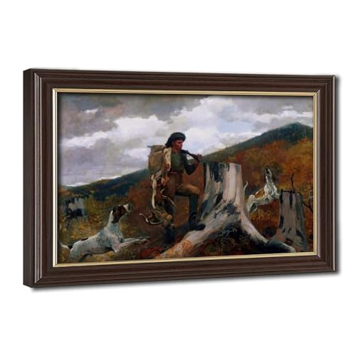 Toile A Huntsman And Dogs Winslow Homer pour votre décoration murale de salon