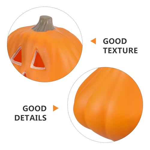 Lampe citrouille Halloween lumineuse plastique orange suspendu - 3