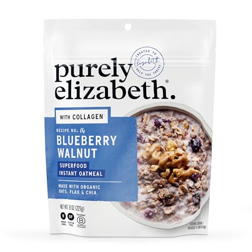 Image of Purely Elizabeth, Oat Blueberry Walnut Collagen Pouch, 8 Ounce